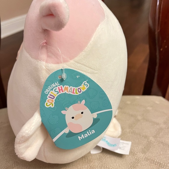 Squishmallows Malia the Seacow Squishmallow Pink and White Cow - Picture 2 of 3